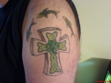 Celtic Cross Tattoo On Arm